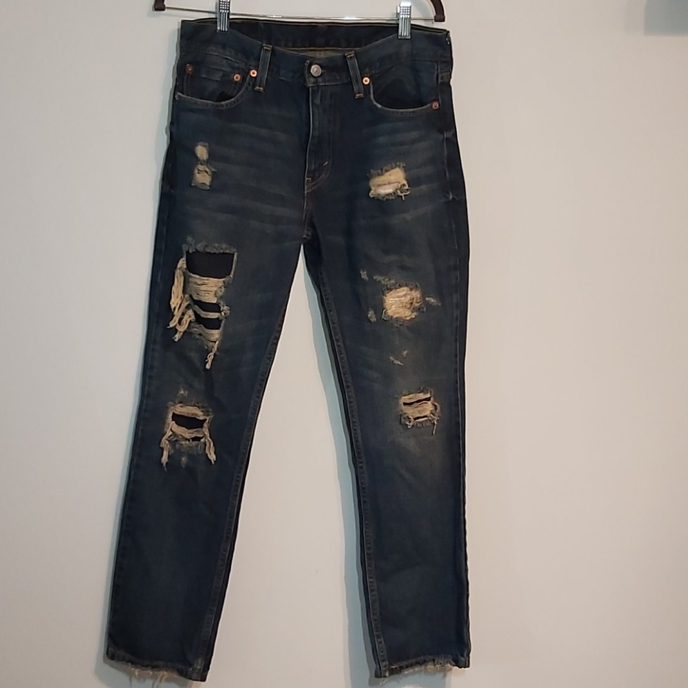 Levi's red tag distressed denim jeans